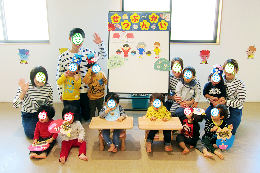 節分会で鬼を退治 みくるま保育園 節分会で鬼を退治 みくるま保育園